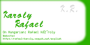 karoly rafael business card